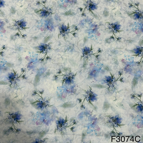Printed Lizzy Bizzy Cotton fabric-F3074